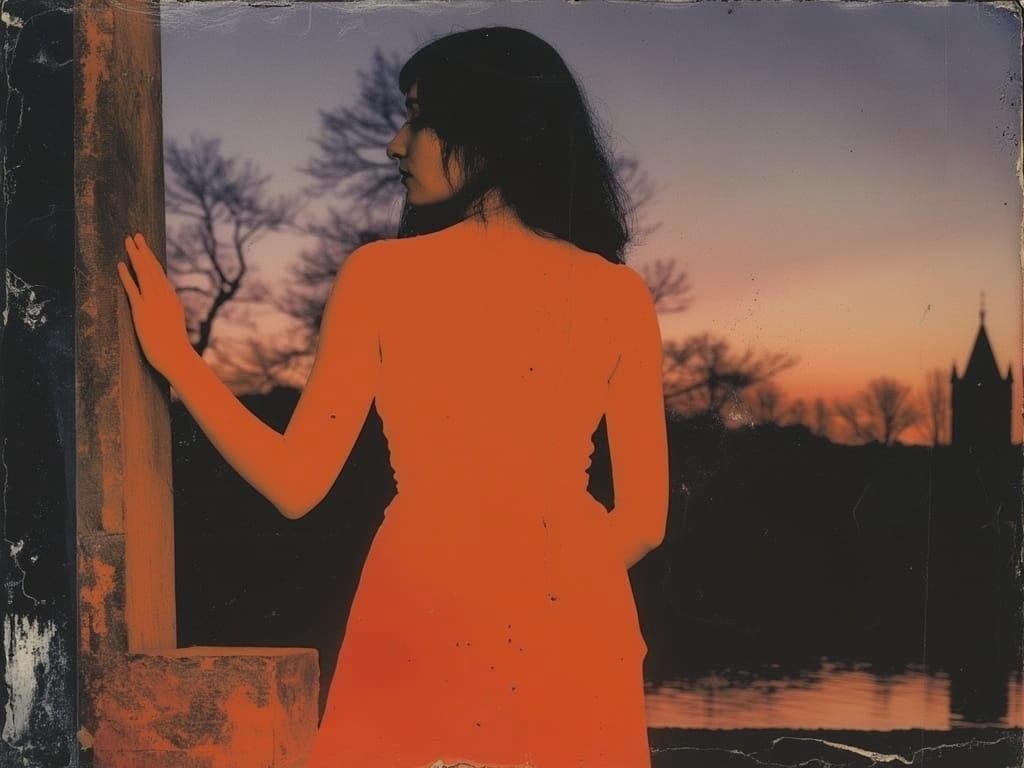 Woman by Window in Autochrome Aesthetic
