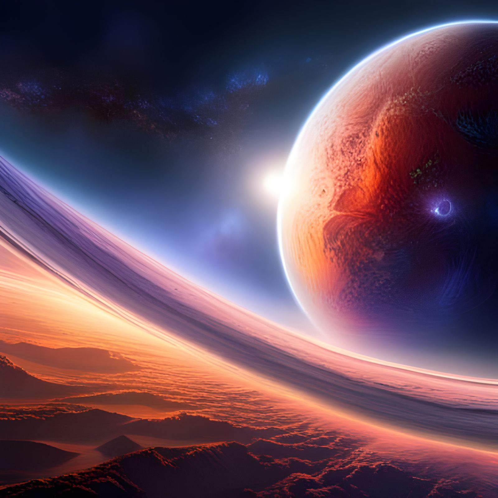 Fantastical Planetscape from Space