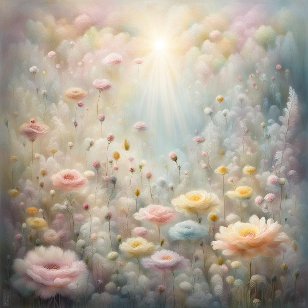 Surreal Spring Garden in Soft Focus Delights the Eye