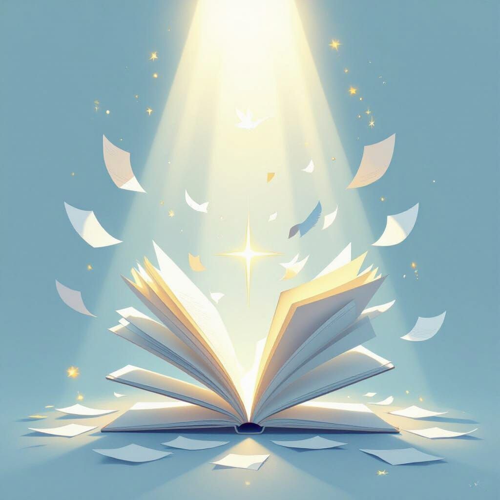 Radiant Light Emanating from Open File