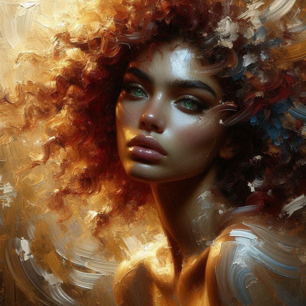 Golden Sunset Over Lake in Romantic Style