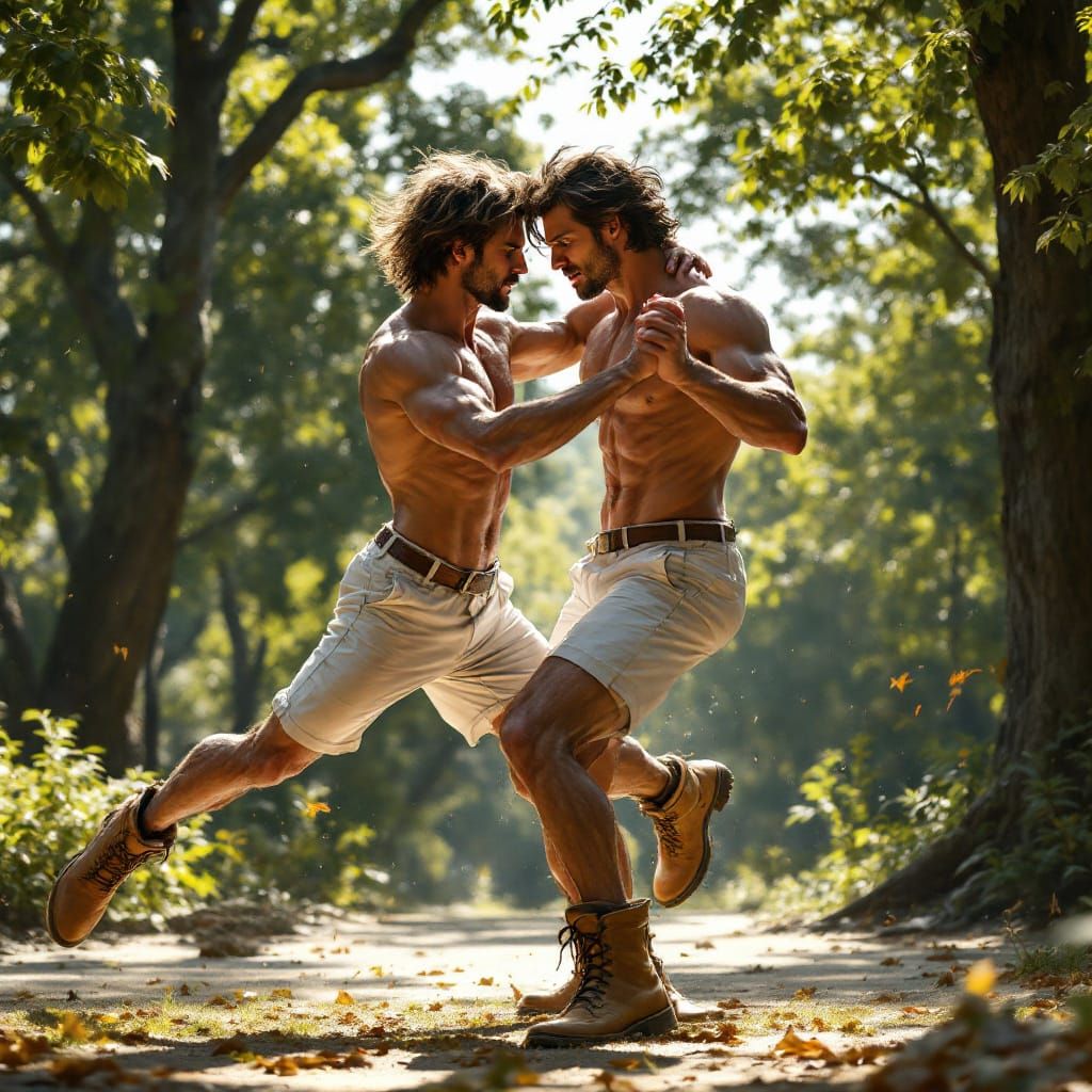 Tango Dancers in the Park: Fantasy Concept Art