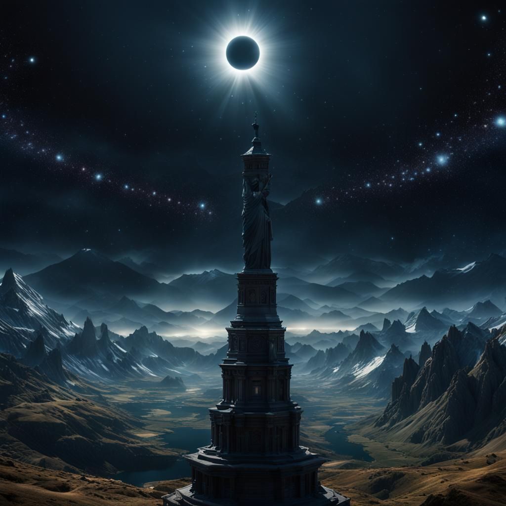 Epic Total Eclipse of the Stars: Digital Matte Painting