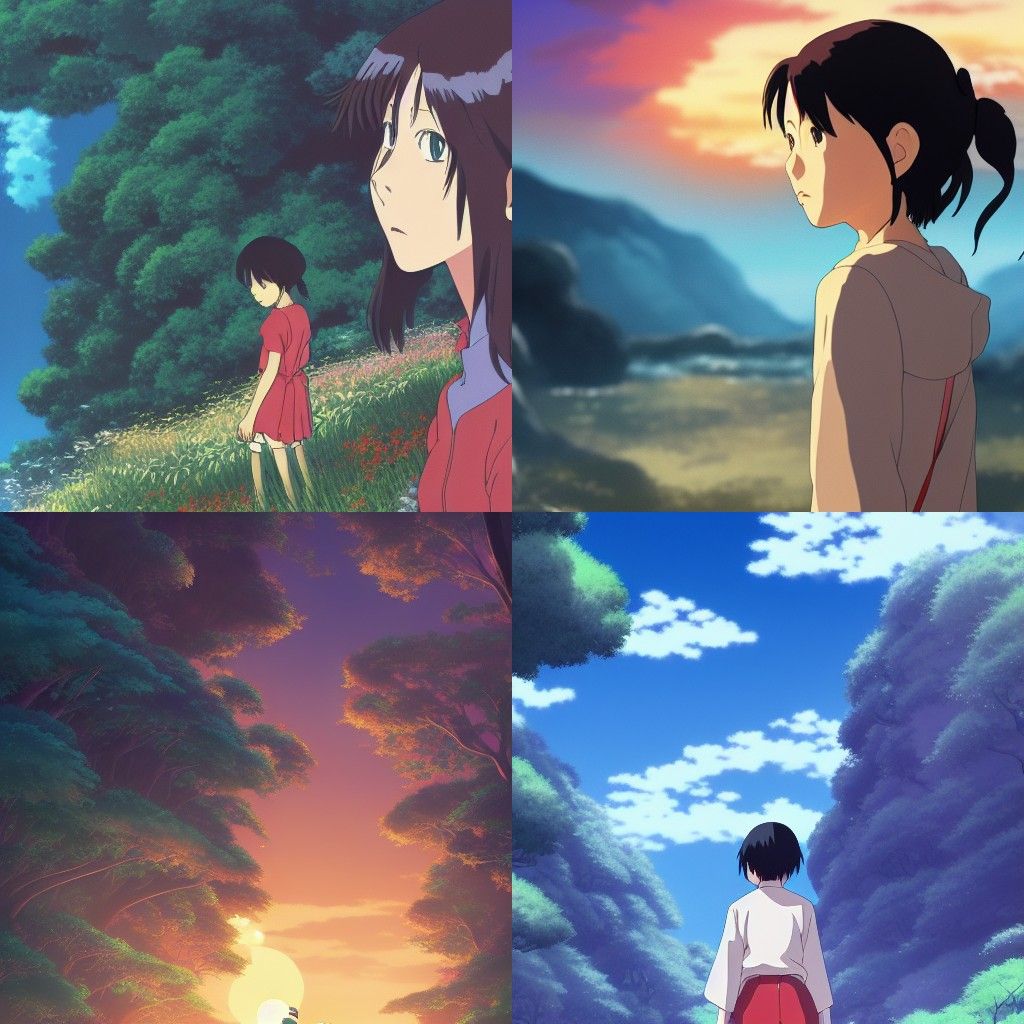 Anime Key Visual: Japanese Woman Visits America