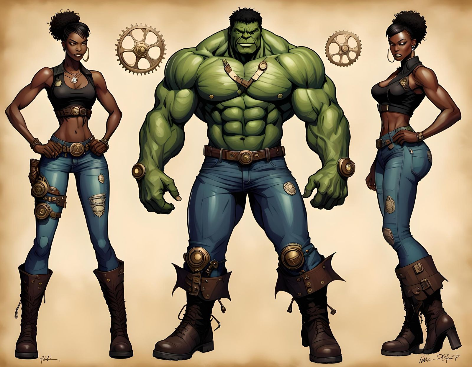 Steampunk Hulk Fantasy Art Image