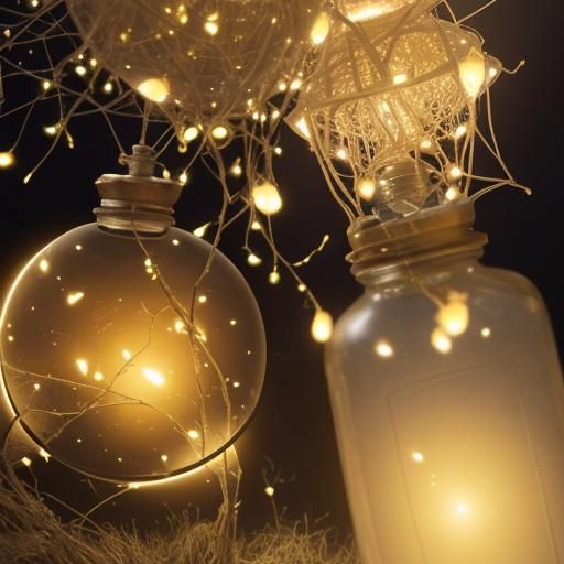 Fireflies in a Ball: An Ethereal Bioluminescent Glow