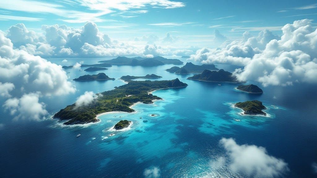 Hyperrealistic Archipelago in Cinematic HDR