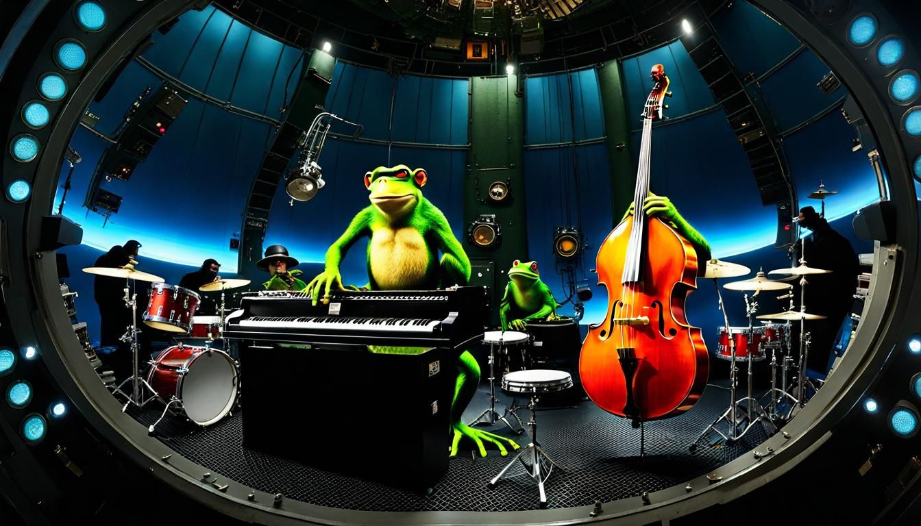 Animals Playing Music in Underground City