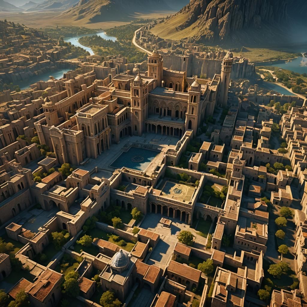 King David's Kingdom: Detailed Matte Painting
