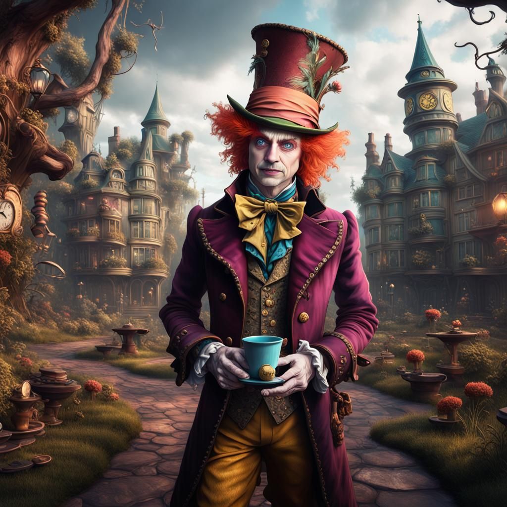 Fantastical Mad Hatter Detailed Matte Painting