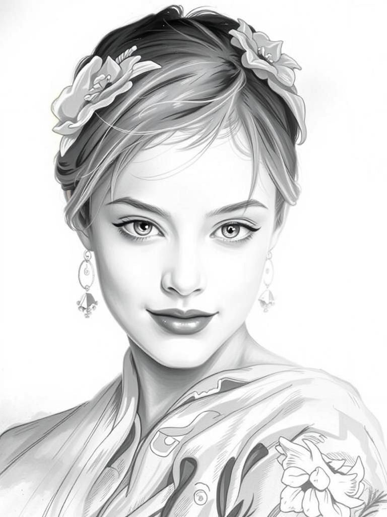 Venus on the Beach in Pre-Raphaelite Style