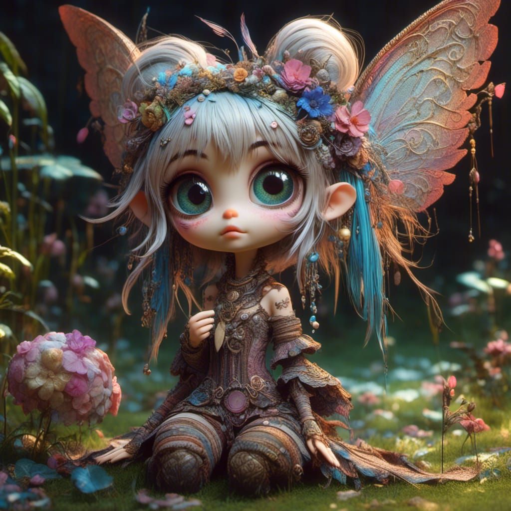Cute Fantasy Critter Concept Art, Detailed Octane Render
