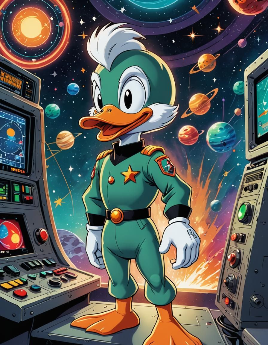 Duck Dodgers Cartoon in Space Uniform
