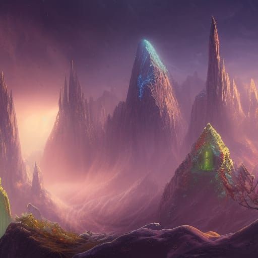 Fantastical Christmas Gift: Detailed Matte Painting