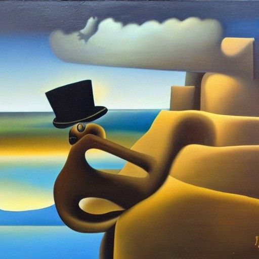 Surrealist Composition in Style of Salvador Dali