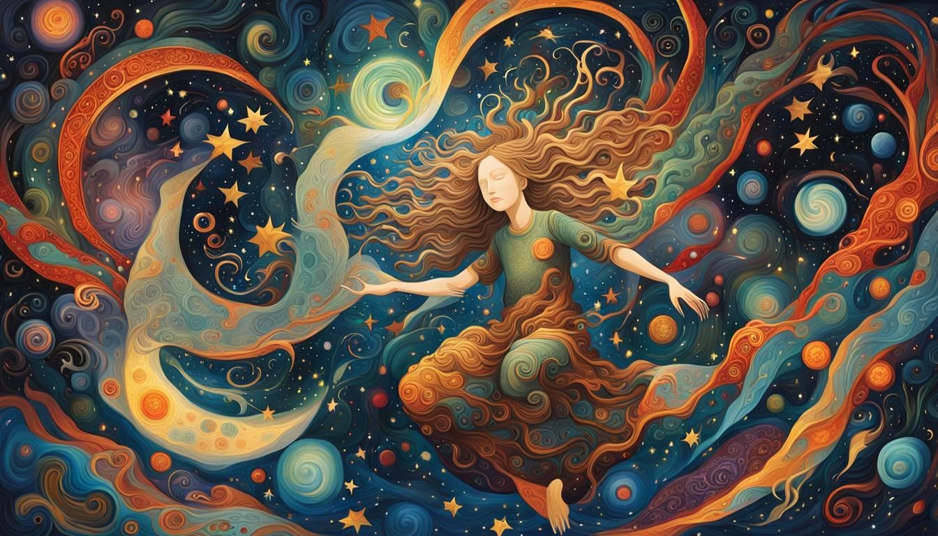 Cosmic Rebirth: A Surreal Transformation Artwork