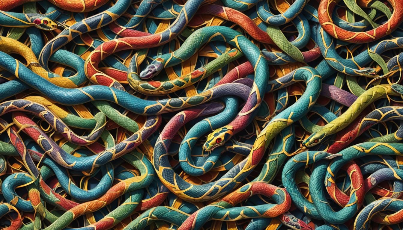 Surreal Snakes Transform into Colorful Shoelaces
