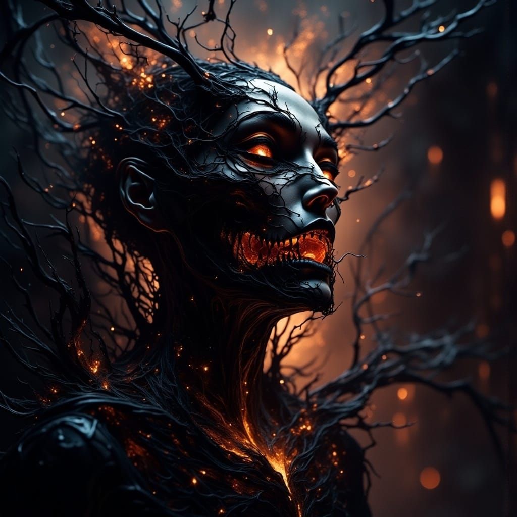 Surreal, Internally Glowing Ambiance in a Haunting Scene