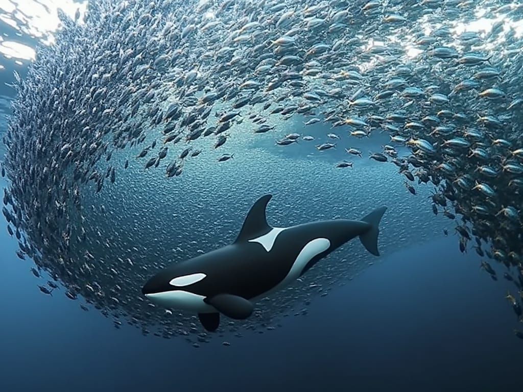 Orca Whale in Turquoise Waters