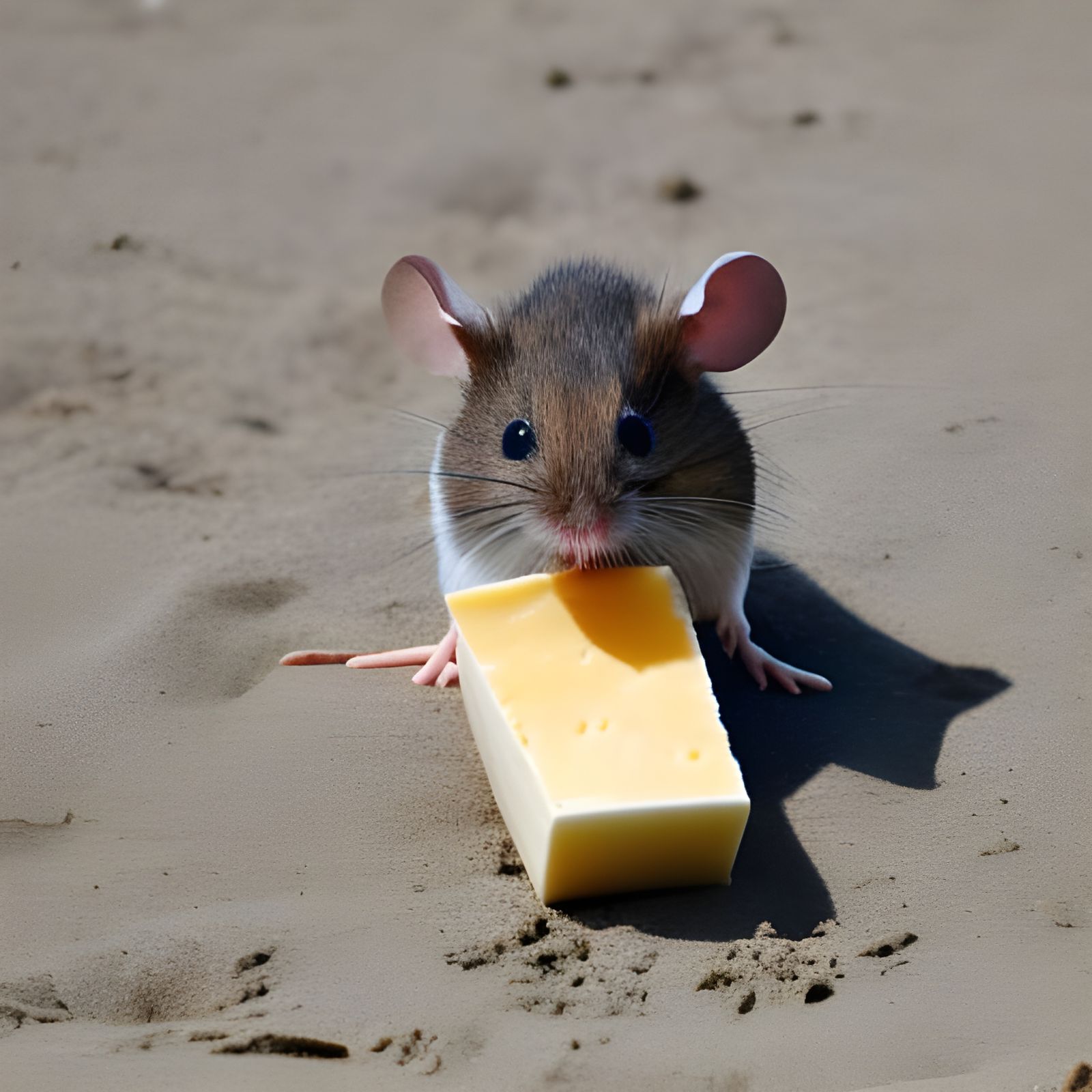 Monty the mouse has gone a long way for this piece of cheese