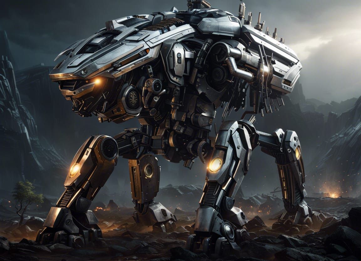 Nature Versus Machine: Dystopian Battle in 8K