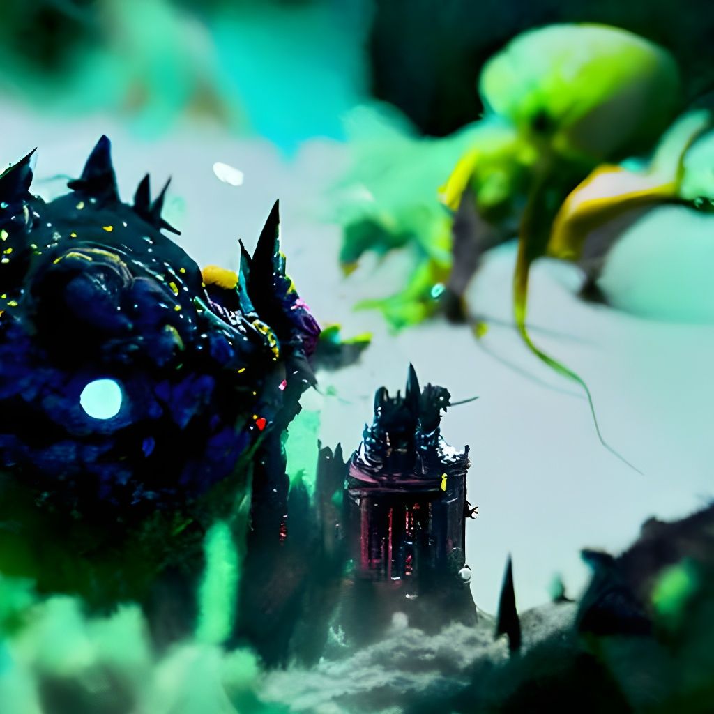 Monsters in Detailed Matte Painting Style