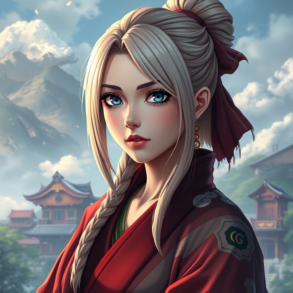 Tsunade a woman hokage in Naruto in Hokage village