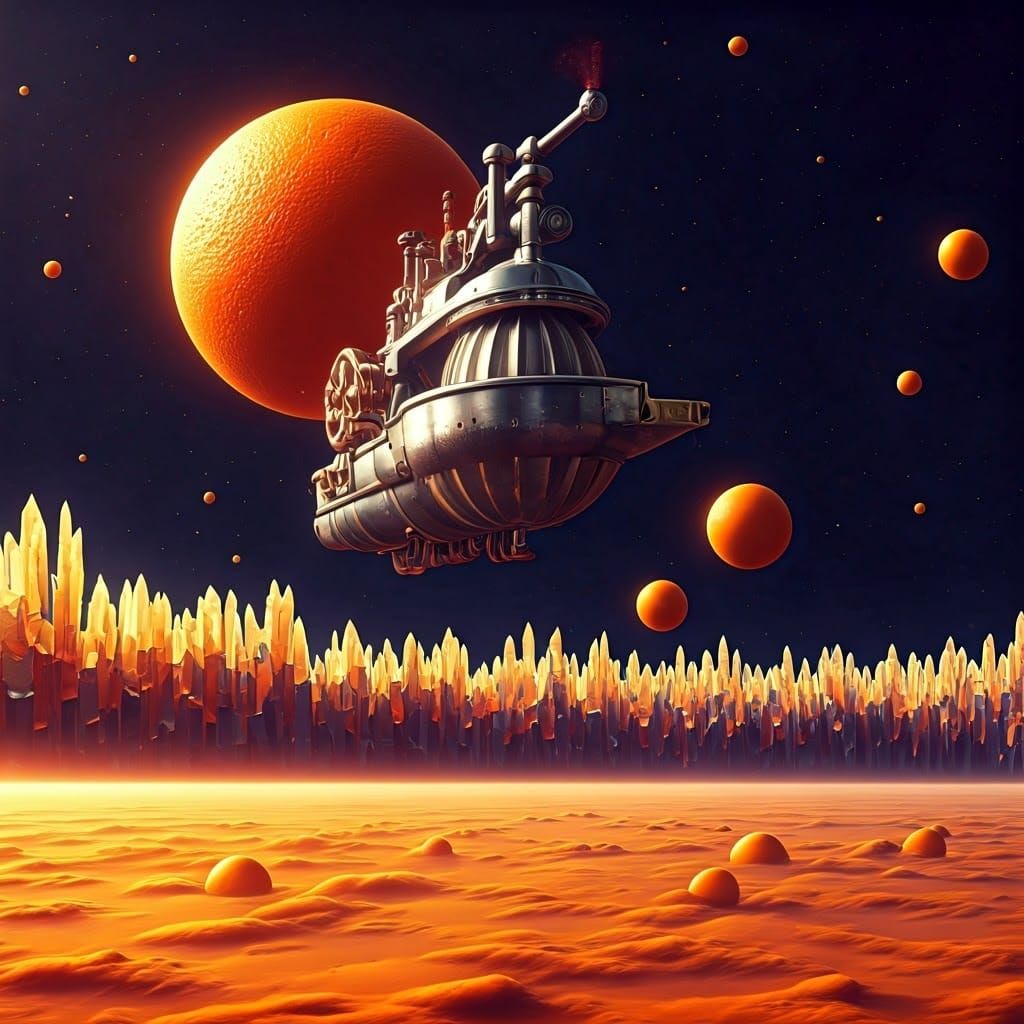 Retro-Futuristic Spaceship Juice Squeezer Soars Through Vibr...