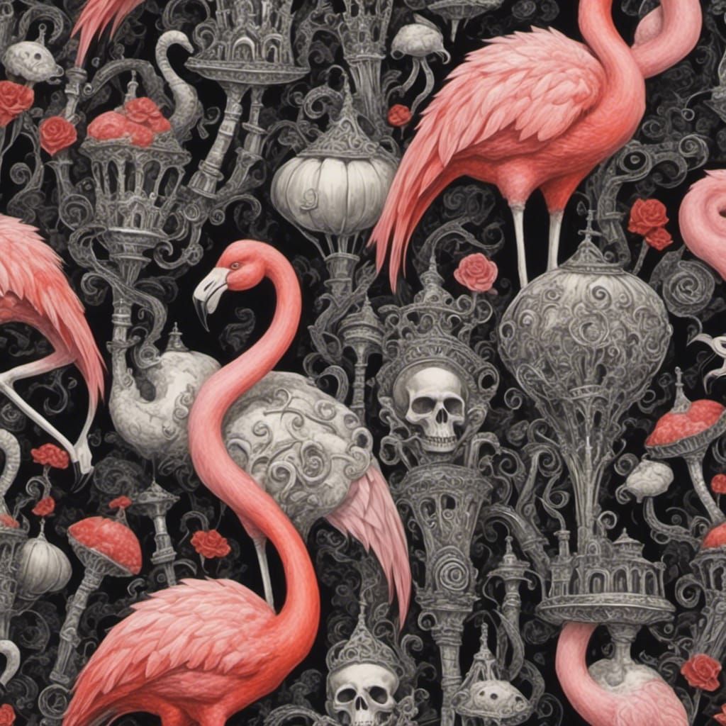 AI Generated Flamingo Image