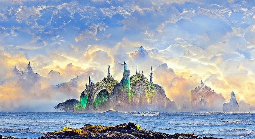 Hy-Brasil Island Disappears into Sea Mist