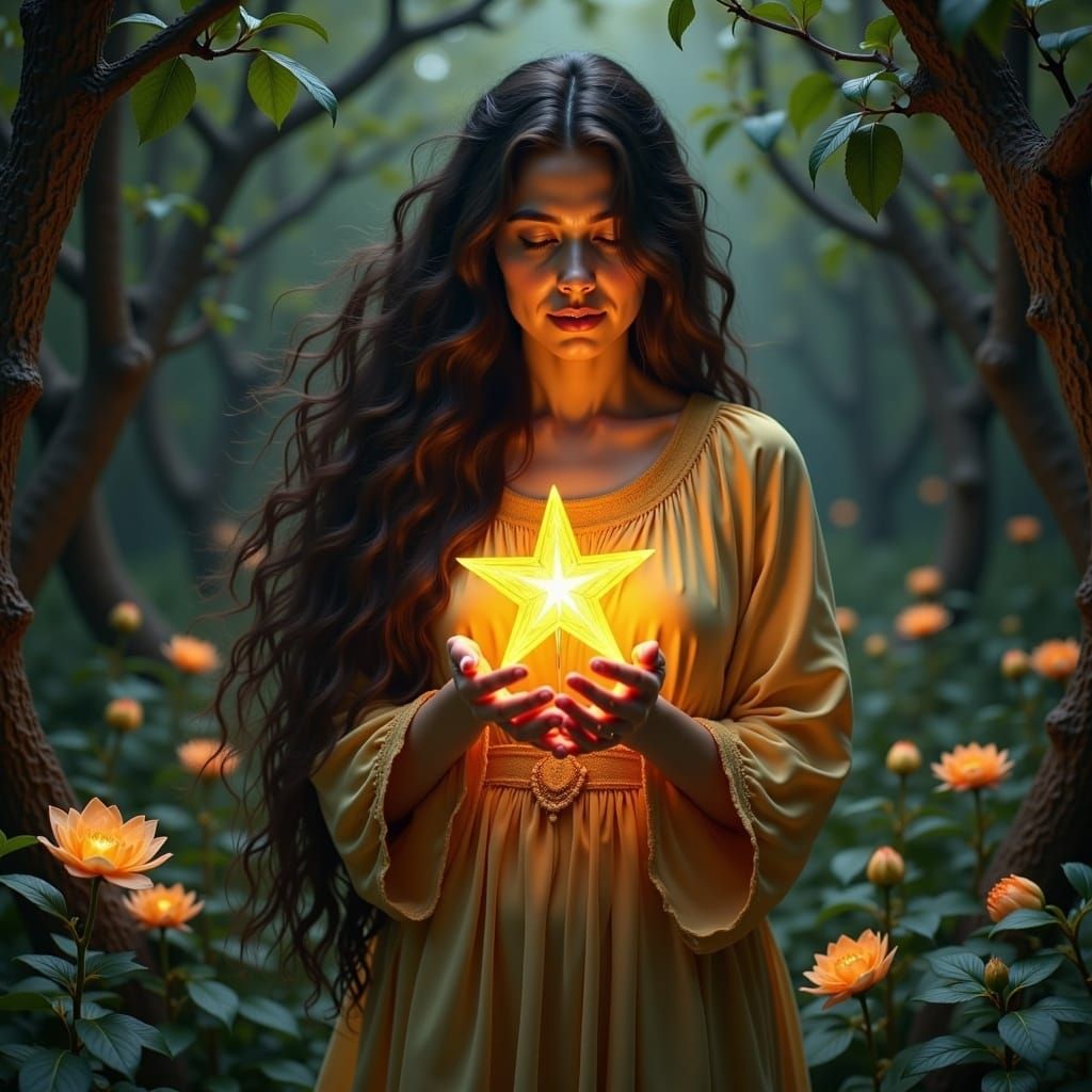 Ethereal Radiance: A Visionary Portrait of Hope