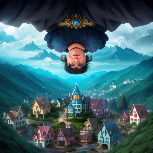 Upside-Down Town Inspired by Springtime Fantasy