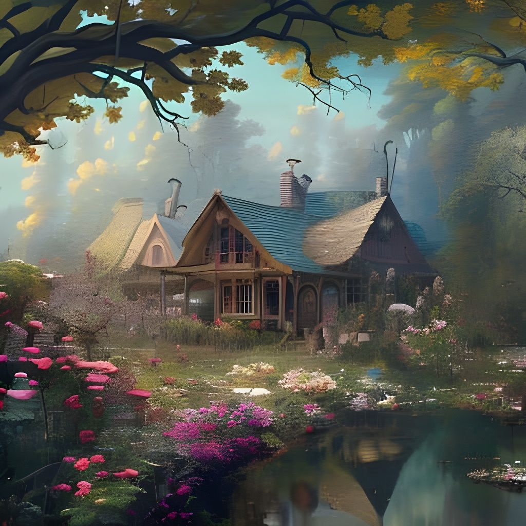 Fairy Cottage in the Mysical Forest