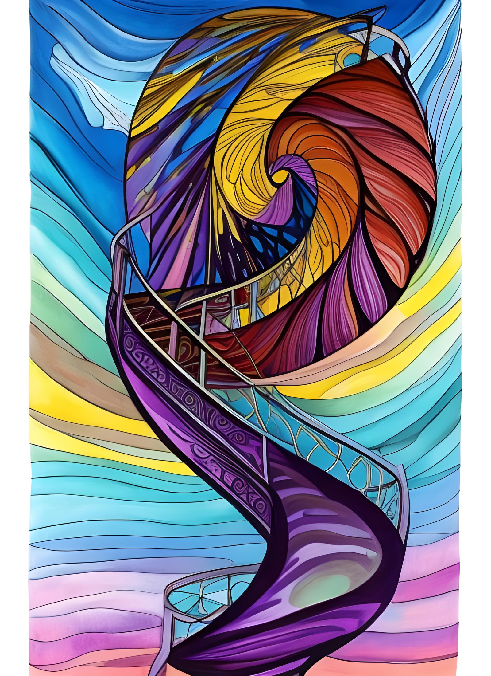 Infinite Stairway Inspired by Romanticism Masters