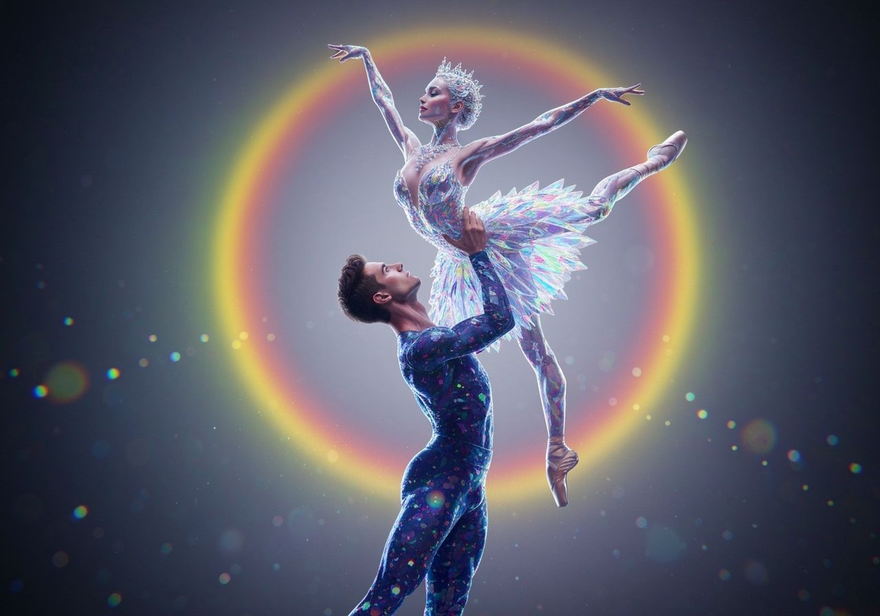 Ballet Dancers in Crystalline Glass Costumes