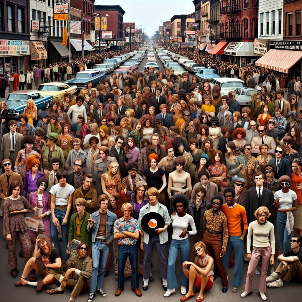 1960s Street Scene: A Vibrant Era of Change