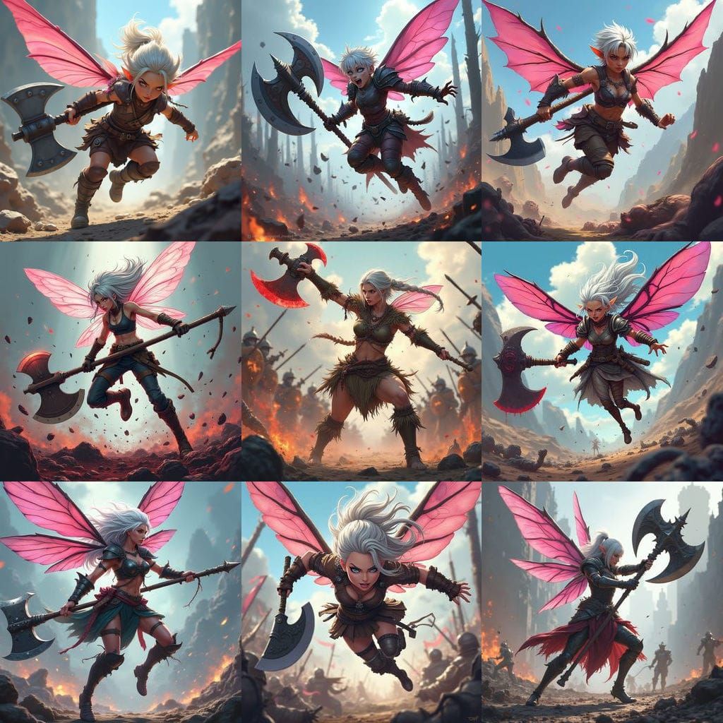Fierce Fairy Warrior in Epic Battle