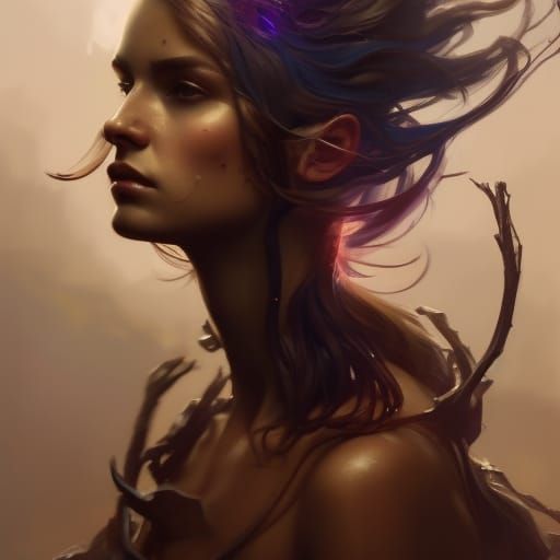 Spider-Woman Portrait in Dark Fantasy Style