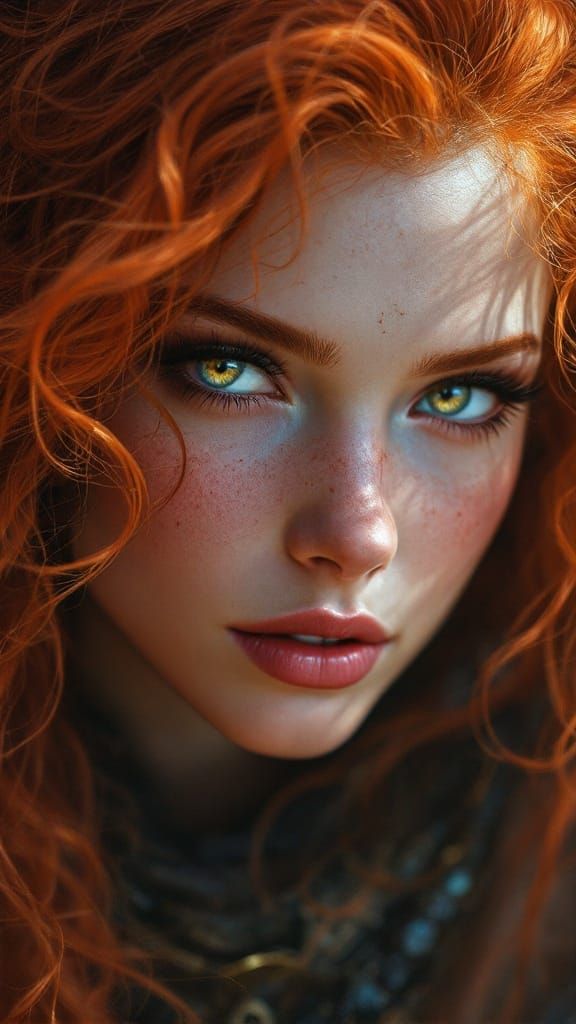 Ethereal Portrait of a Dragon Slayer in Hyperrealistic Style