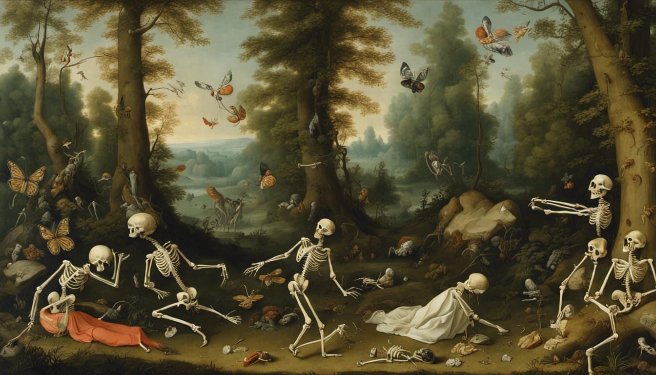 Grotesque Animated Corpse in Forest Clearing