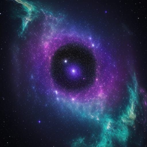 Glowing Gemstone Floats in Cosmic Nebula