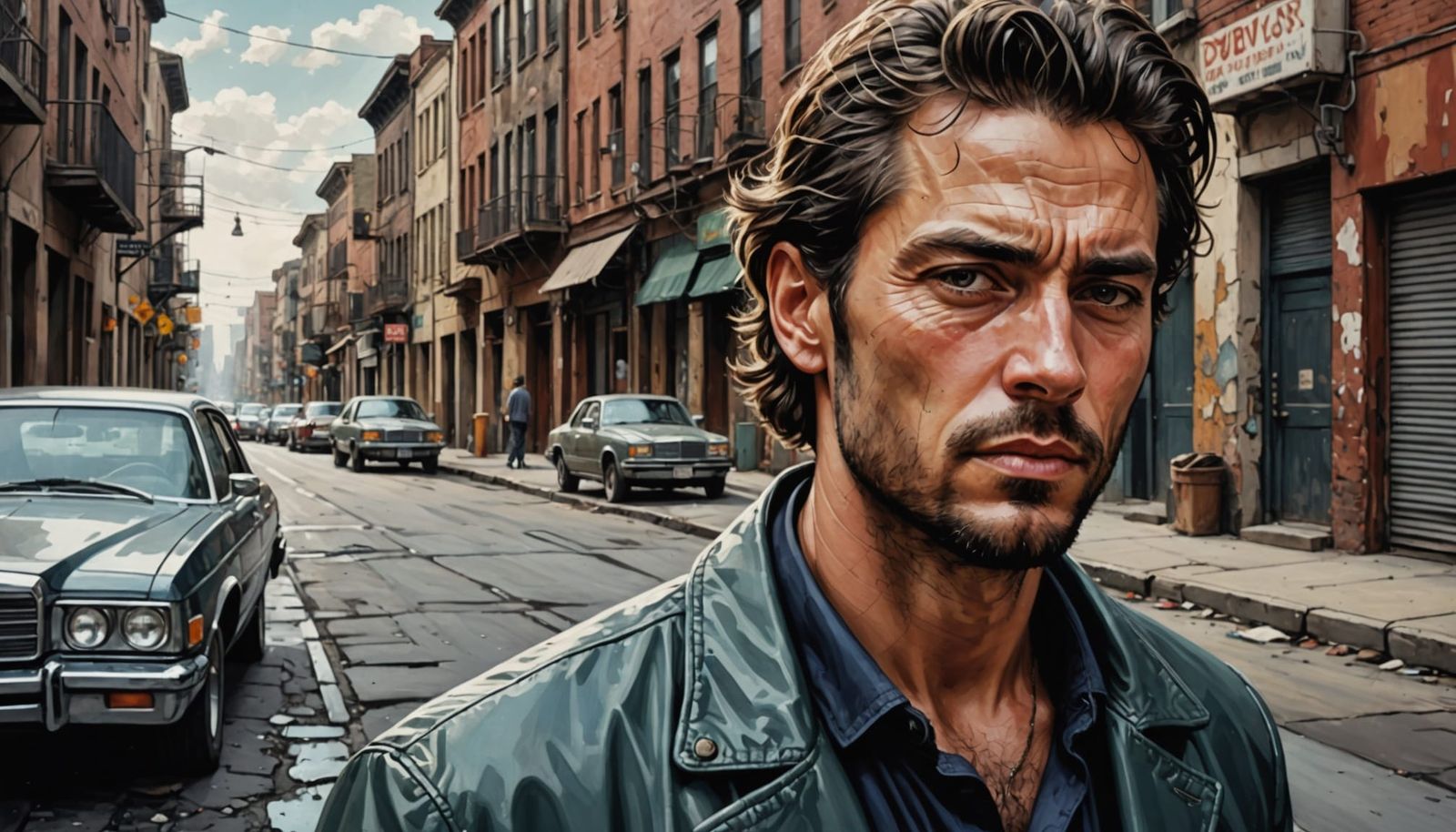 Duality Portrait: Vagabond and Wealth in Encaustic Style