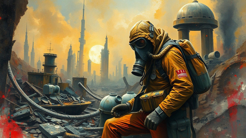 Post-Apocalyptic Scavenger in Nuclear Ruins