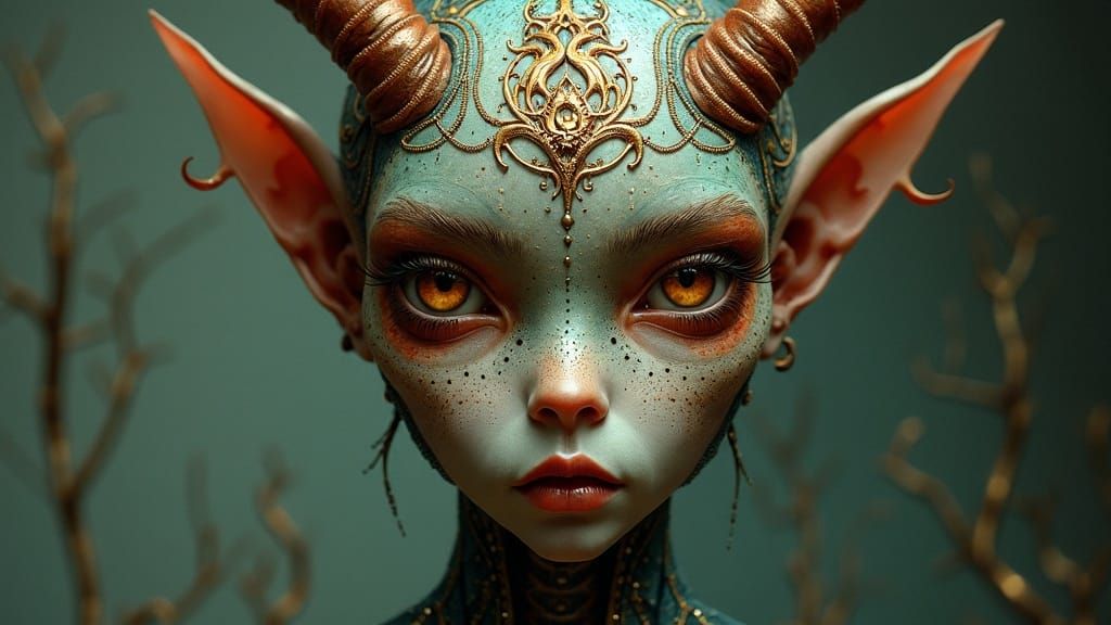 Elegant Elvish Character Portrait by Masters of Fantasy Art