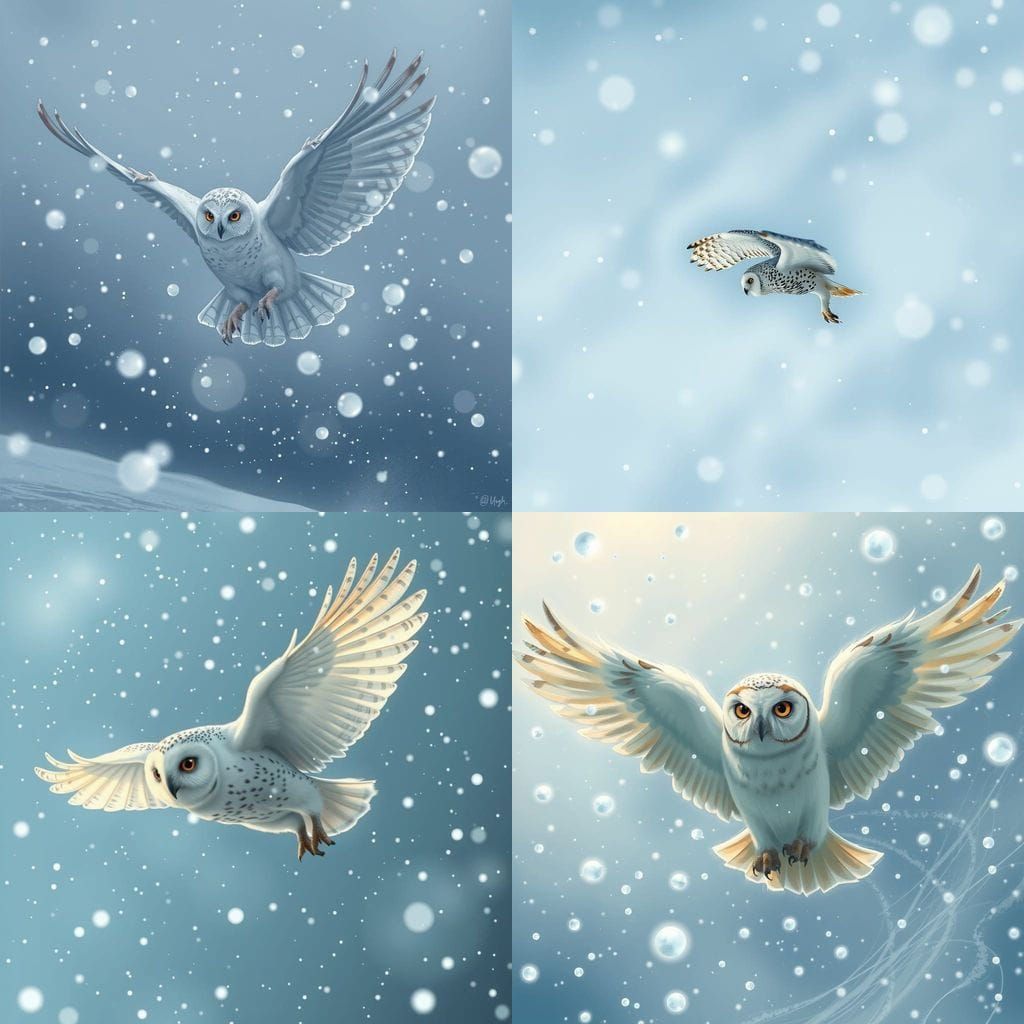 Snowy Owl in Blizzard