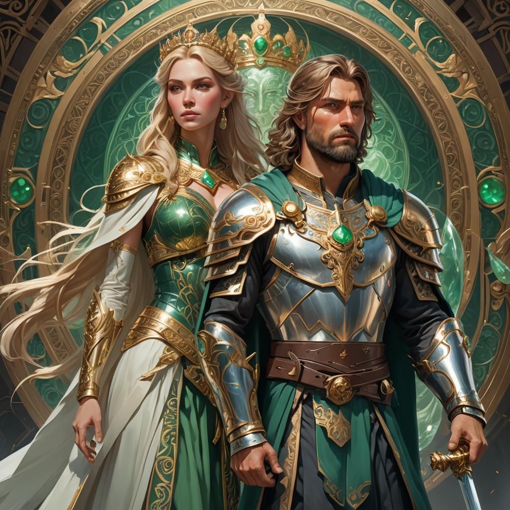 Ethereal Queen and Warrior King Portrait