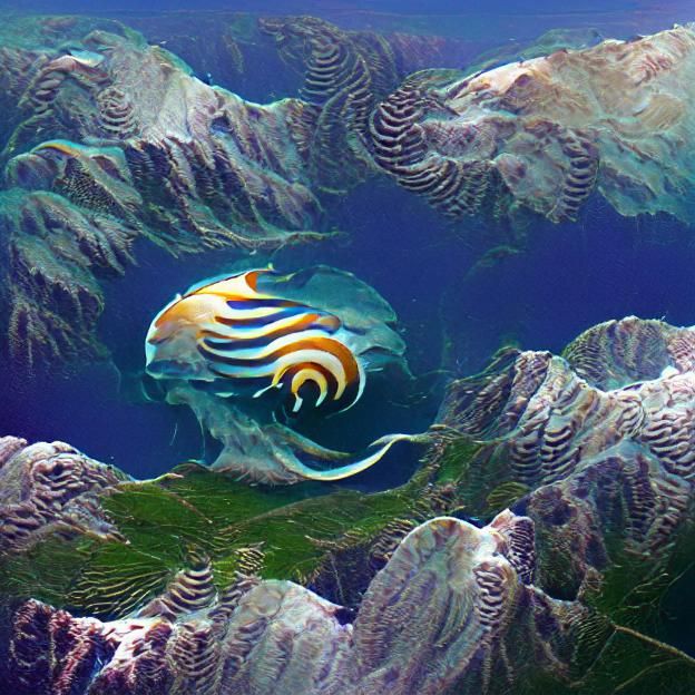 Elegant Nautilus Shell with Pearlescent Sheen