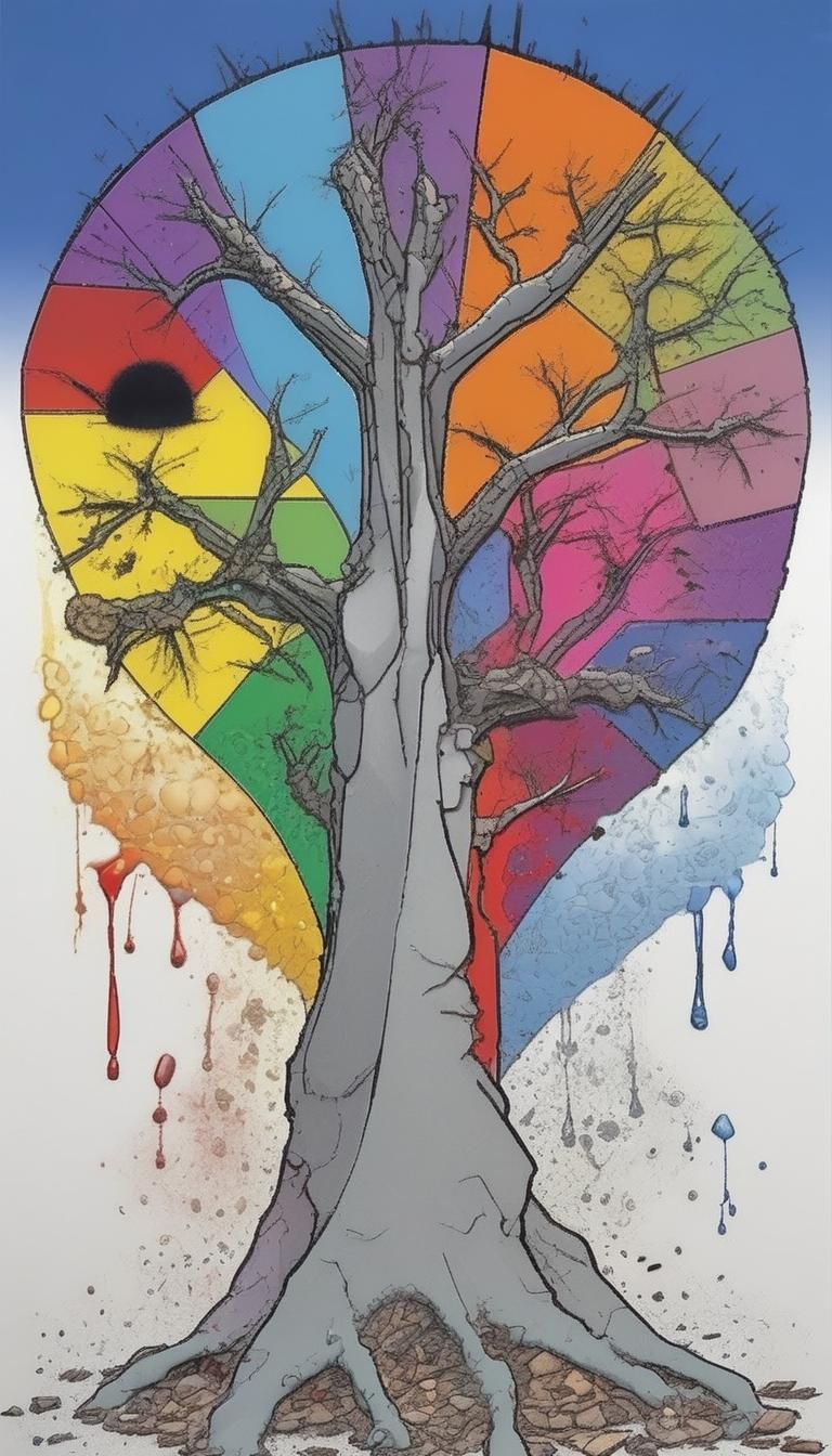 Viscous Words: Editorial Cartoon in Pop Surrealism Style