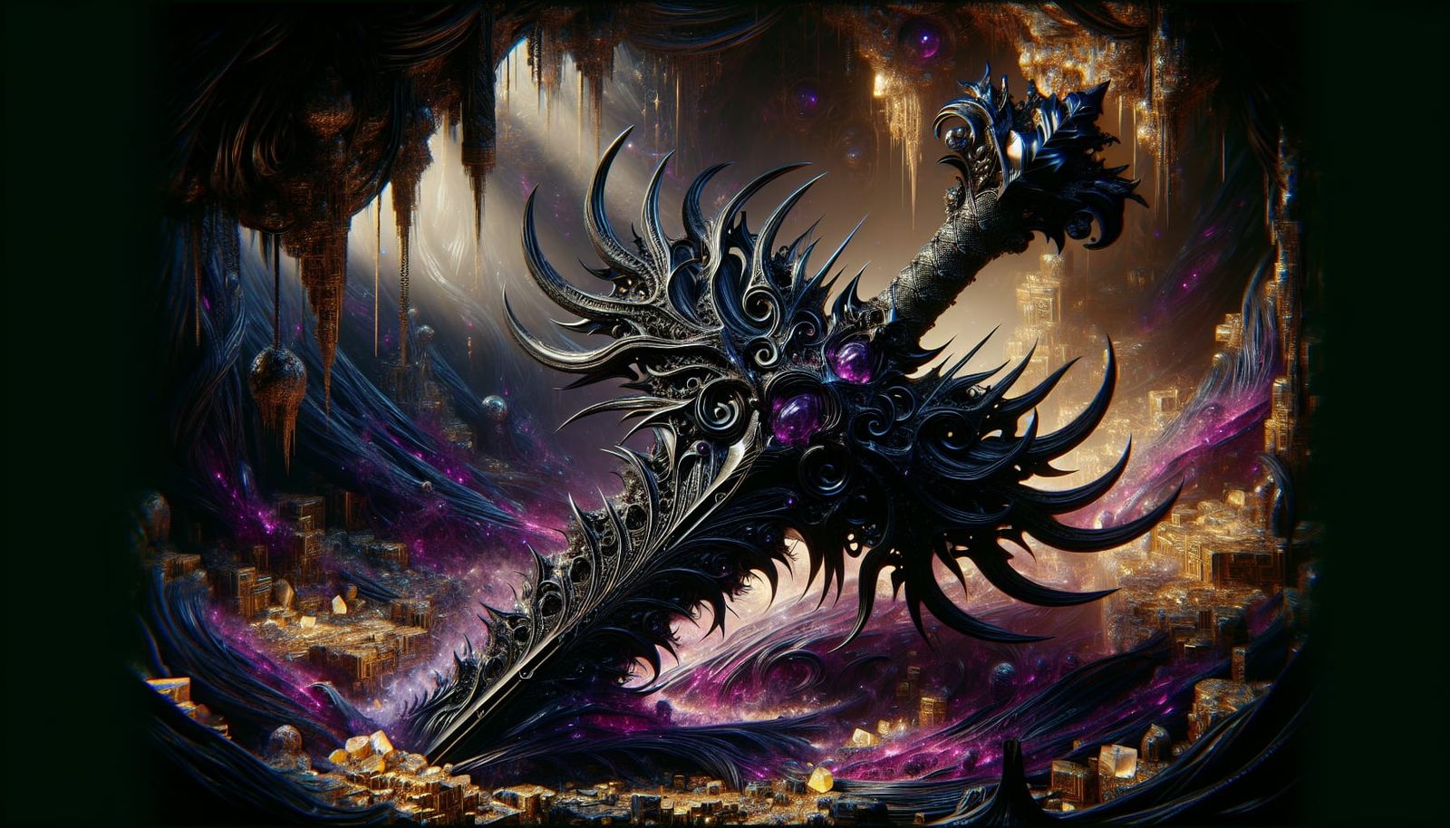 Wicked Soul-Consuming Sword in Dark Fantasy Dungeon