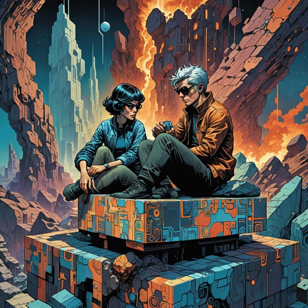 Psychedelic Lava Tesseract: Metaverse Monolith